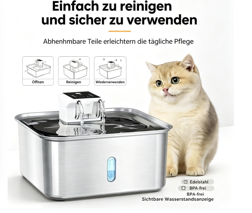 Smart Stainless Steel Pet Water Fountain