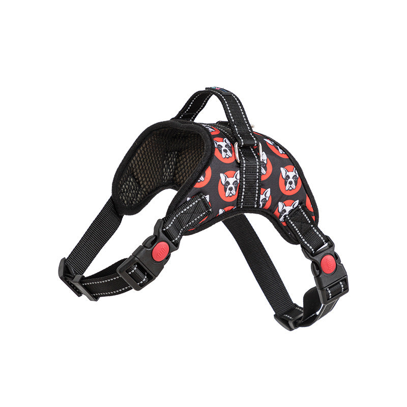 Retractable, escape-proof pet harness and leash for dogs