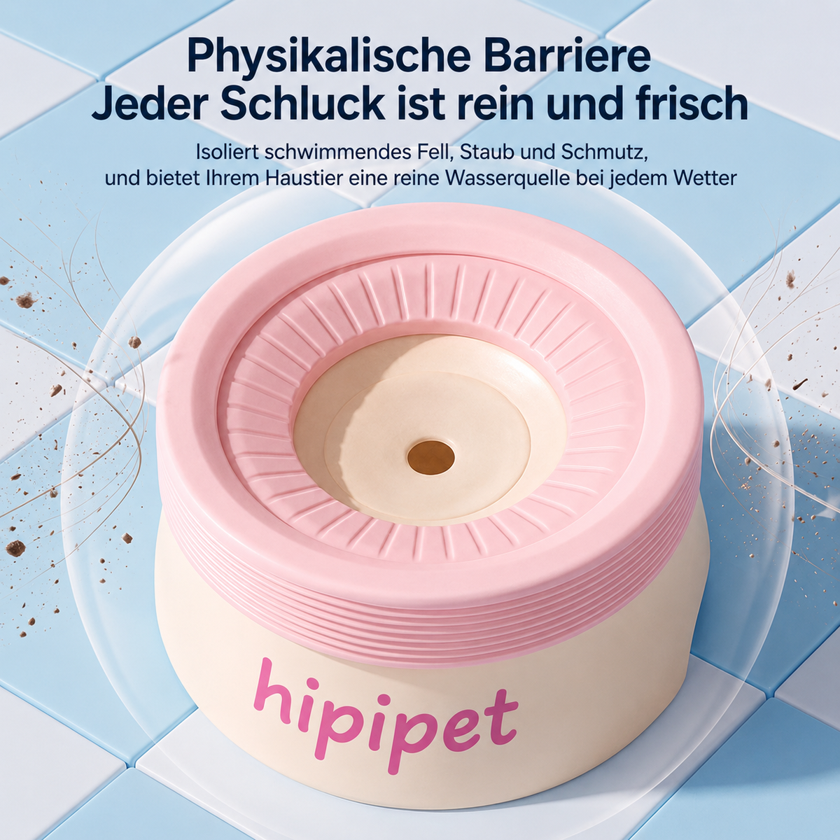 Wigglefolk Anti-Spritz Wassernapf für Hunde & Katzen – Kontrollierte Wasserabgabe