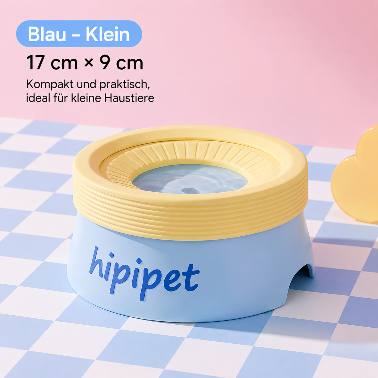 Wigglefolk Anti-Spritz Wassernapf für Hunde & Katzen – Kontrollierte Wasserabgabe