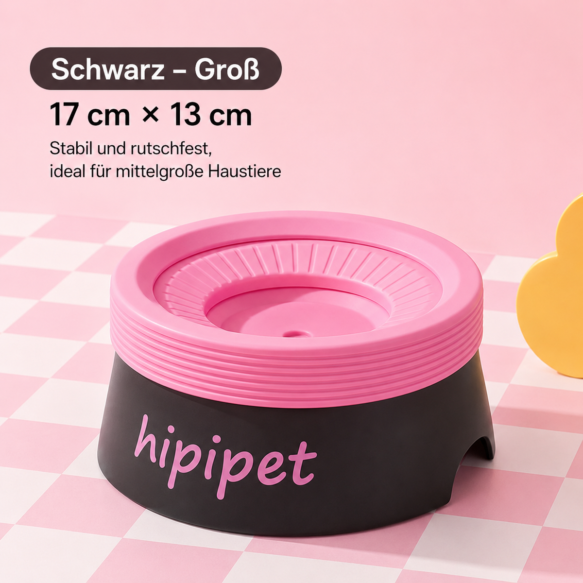 Wigglefolk Anti-Spritz Wassernapf für Hunde & Katzen – Kontrollierte Wasserabgabe
