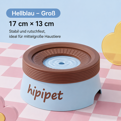 Wigglefolk Anti-Spritz Wassernapf für Hunde & Katzen – Kontrollierte Wasserabgabe