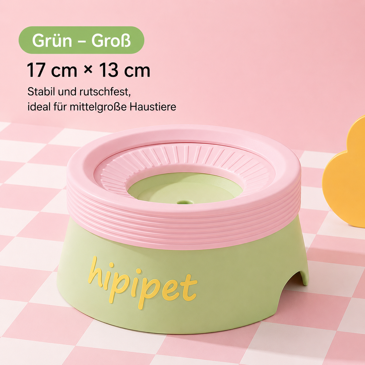 Wigglefolk Anti-Spritz Wassernapf für Hunde & Katzen – Kontrollierte Wasserabgabe