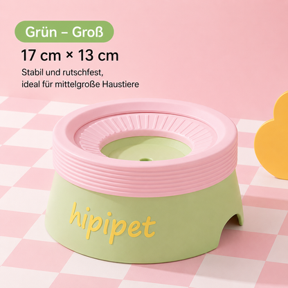 Wigglefolk Anti-Spritz Wassernapf für Hunde & Katzen – Kontrollierte Wasserabgabe
