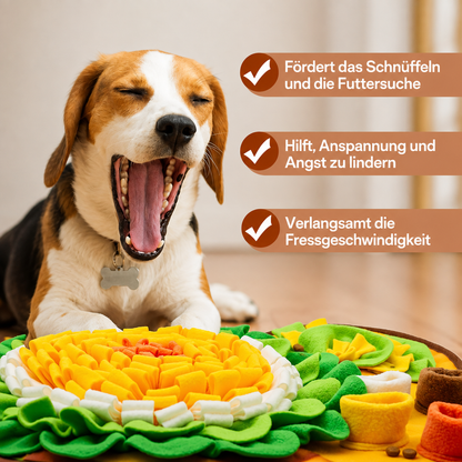 WIGGLEFOLK Schnüffelmatte für Hunde – Interaktive Futtersuchmatte mit Versteckmöglichkeiten