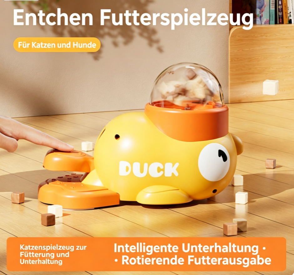 Cute Little Yellow Duck Automatic Pet Feeder