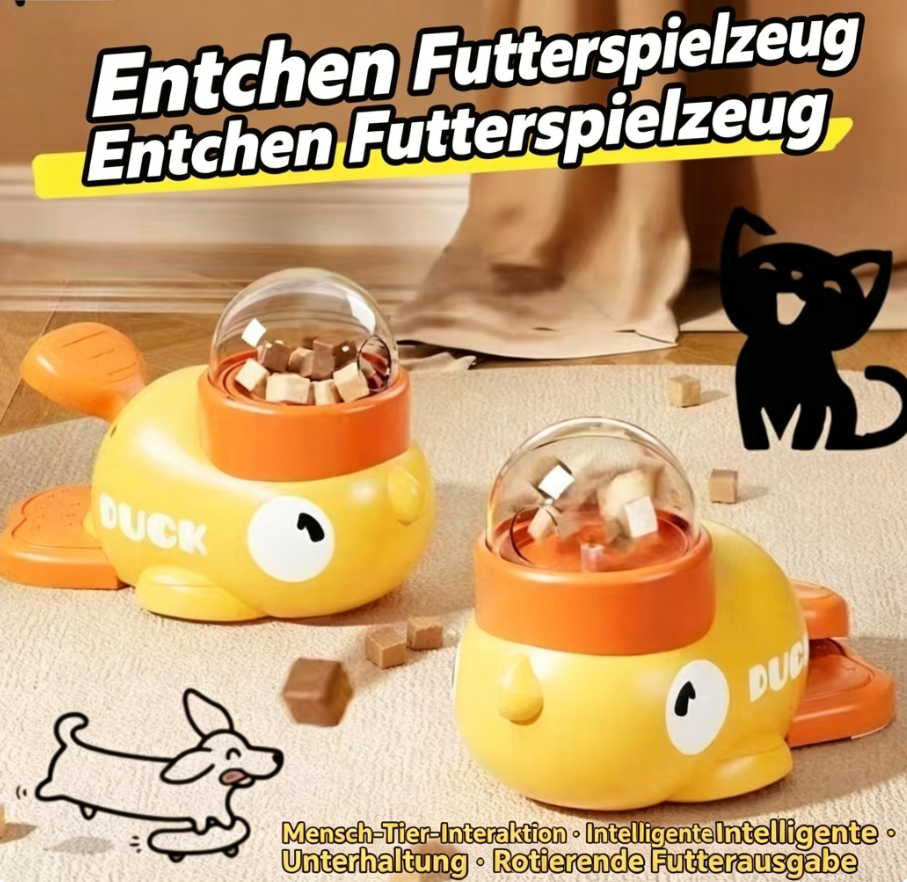 Cute Little Yellow Duck Automatic Pet Feeder