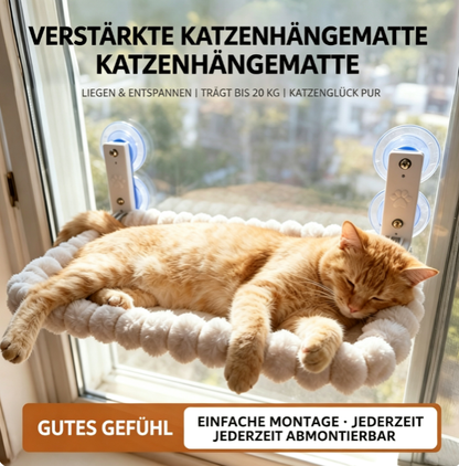 The cat hammock can be used anywhere.