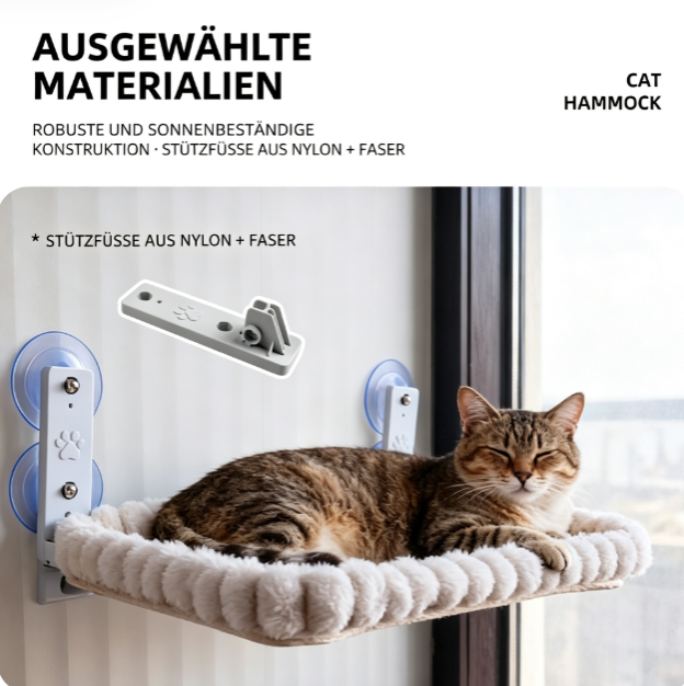 The cat hammock can be used anywhere.