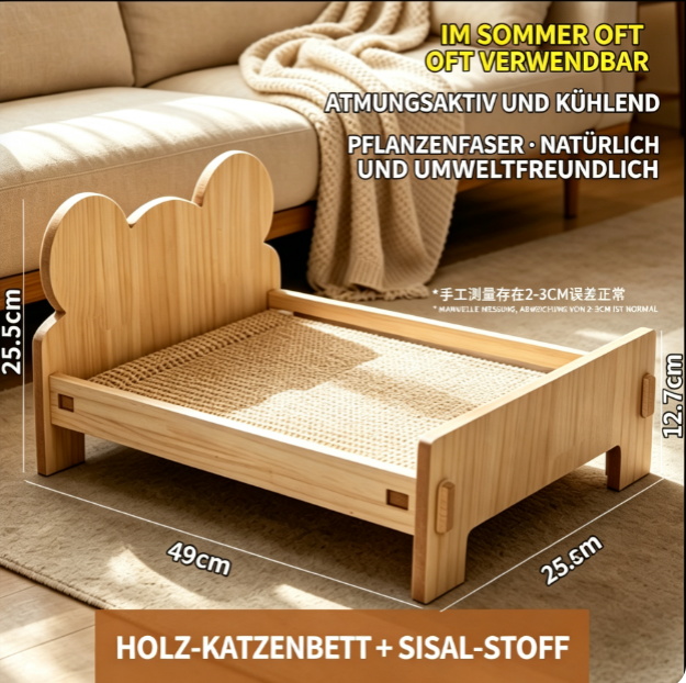 Haustierbett aus Massivholz