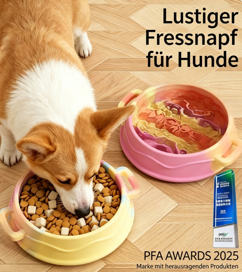 Silikon-Anti-Schlingnapf mit zwei Griffen