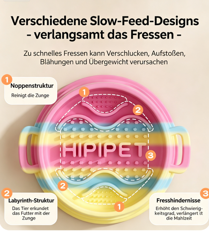 Silikon-Anti-Schlingnapf mit zwei Griffen