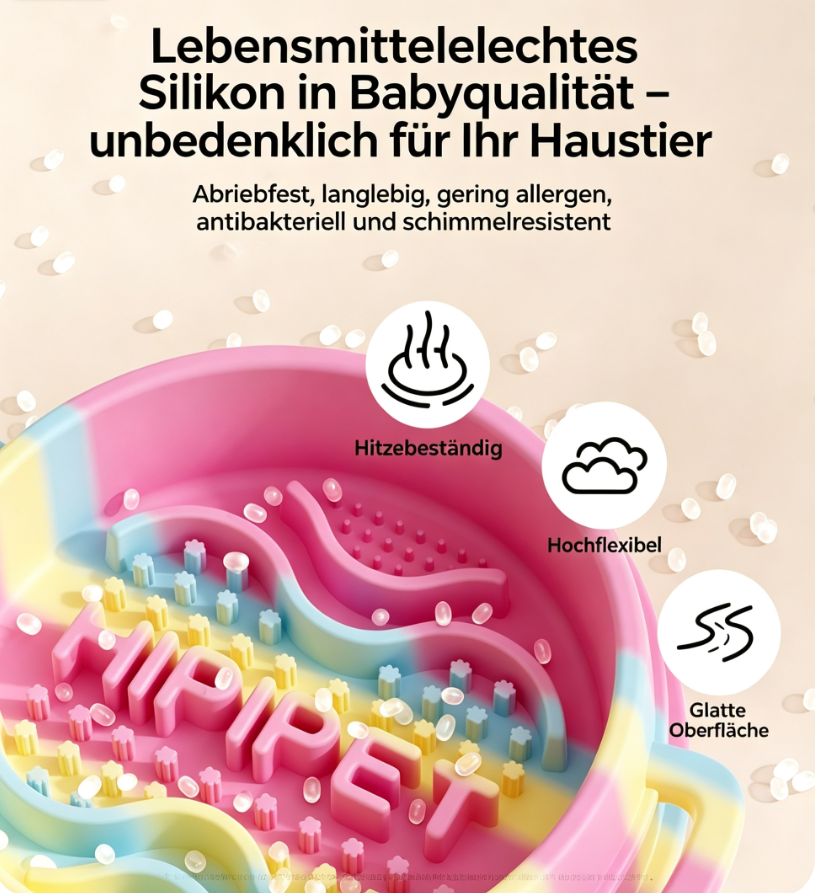 Silikon-Anti-Schlingnapf mit zwei Griffen
