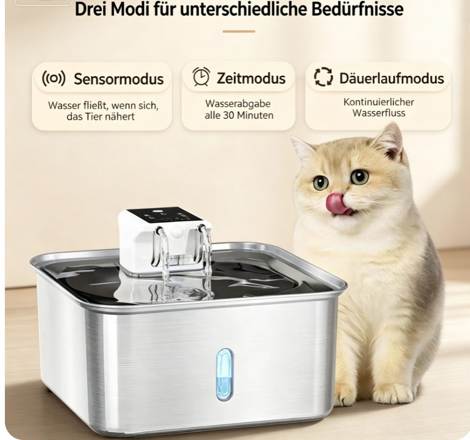 Smart Stainless Steel Pet Water Fountain