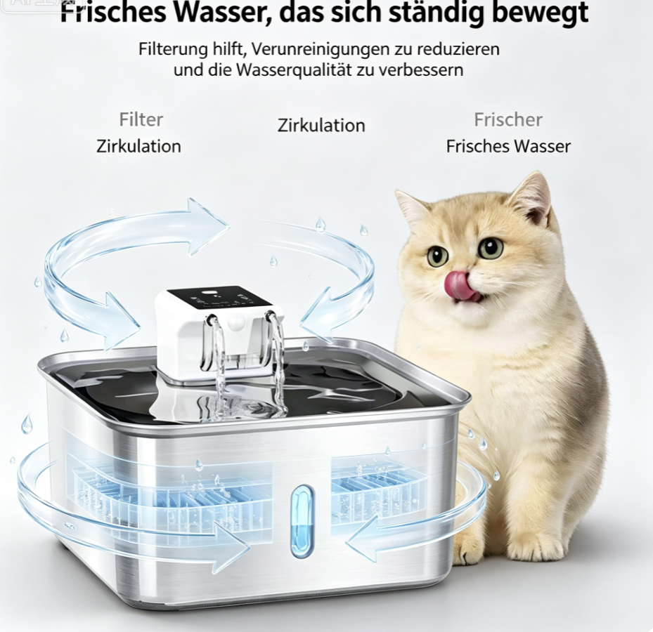 Smart Stainless Steel Pet Water Fountain