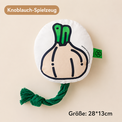 Interactive plush squeaky frisbee toy for training.