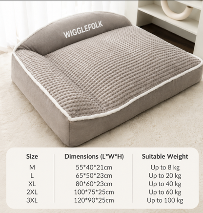 Washable, all-season cooling bed/sofa for summer use.