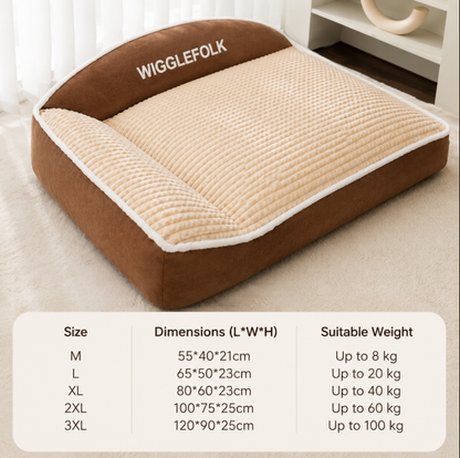 Washable, all-season cooling bed/sofa for summer use.