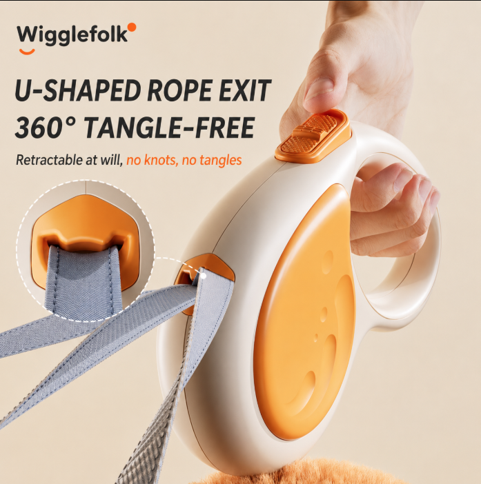 Wigglefolk Retractable Dog Leash with  | 5M Tangle-Free Pet Leash