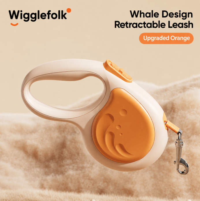Wigglefolk Retractable Dog Leash with  | 5M Tangle-Free Pet Leash