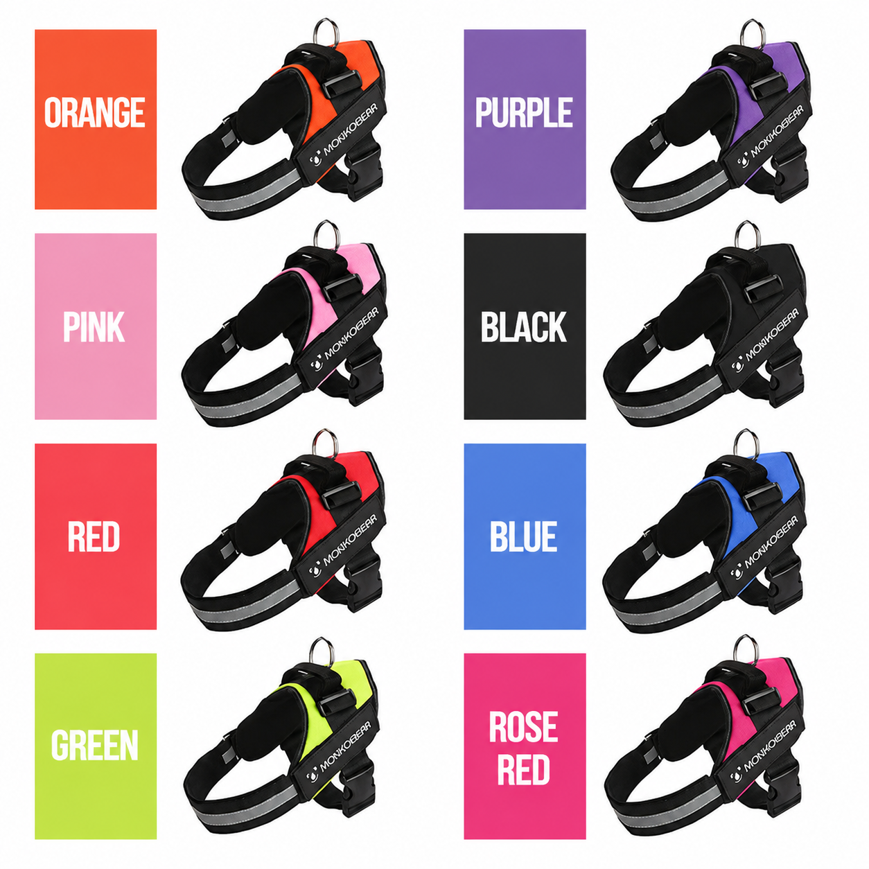 Wigglefolk Reflective Comfort Dog Harness – Secure Control for Every Adventure