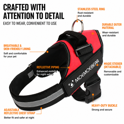 Wigglefolk Reflective Comfort Dog Harness – Secure Control for Every Adventure
