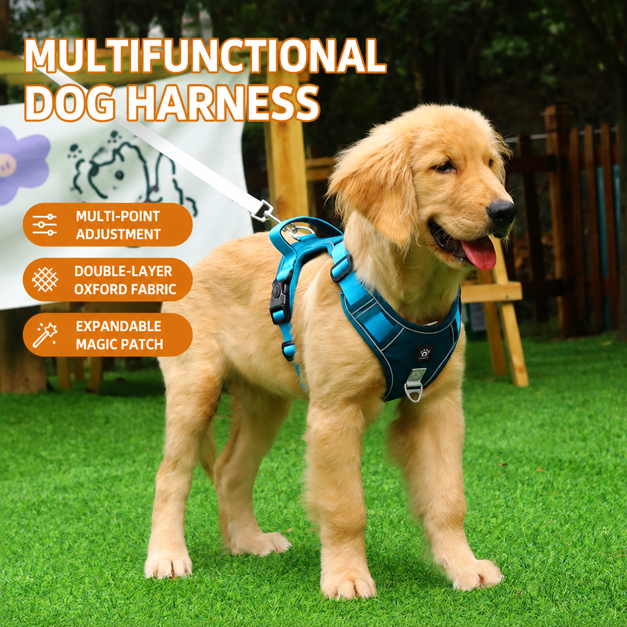 Wigglefolk Comfort Control Dog Harness – Secure, Adjustable & Built for Everyday Adventures
