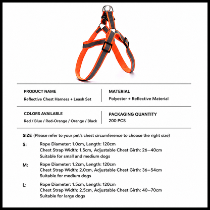 Reflective Braided Round-Rope Leash for Cat & Dog Harnesses (5 Colors)