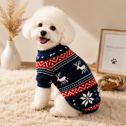 Gemusterter Strickpullover für Katzen und kleine Hunde
