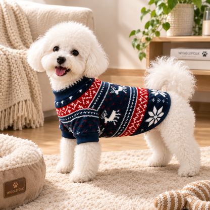 Gemusterter Strickpullover für Katzen und kleine Hunde