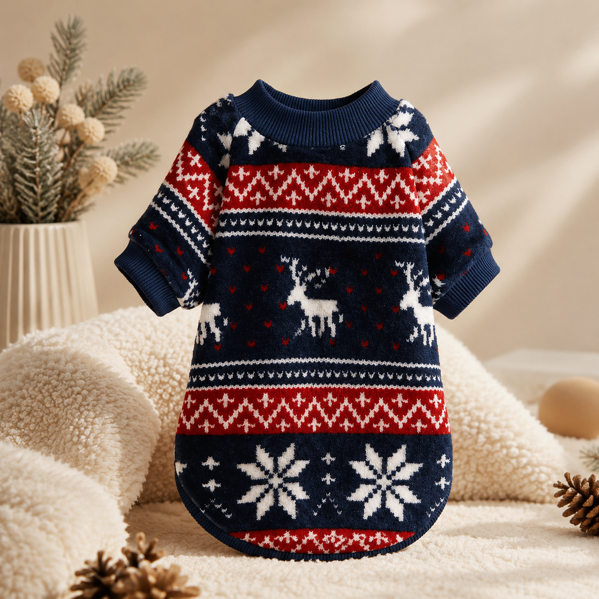 Gemusterter Strickpullover für Katzen und kleine Hunde