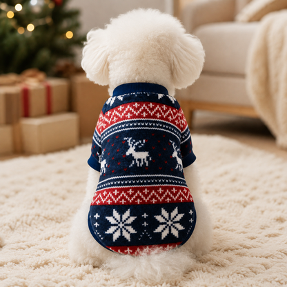 Gemusterter Strickpullover für Katzen und kleine Hunde
