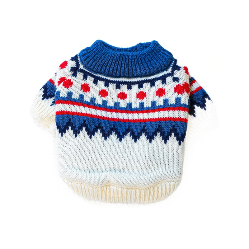 Gemusterter Strickpullover für Katzen und kleine Hunde