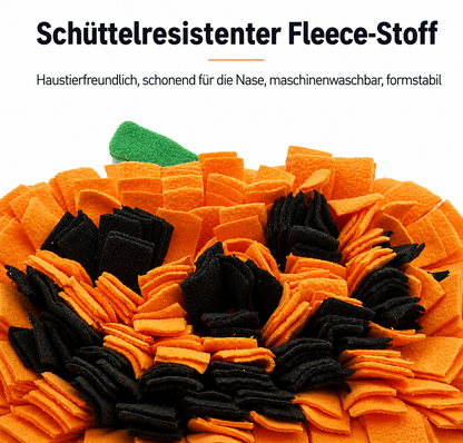 Kürbis-Schnüffelmatte für Hunde – Suchspiel für Leckerlis & Trockenfutter