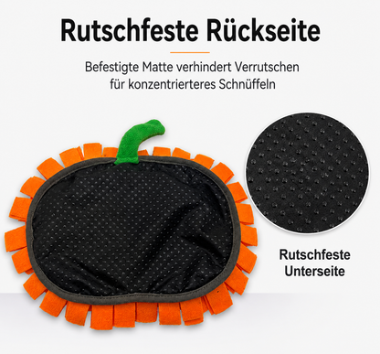 Kürbis-Schnüffelmatte für Hunde – Suchspiel für Leckerlis & Trockenfutter