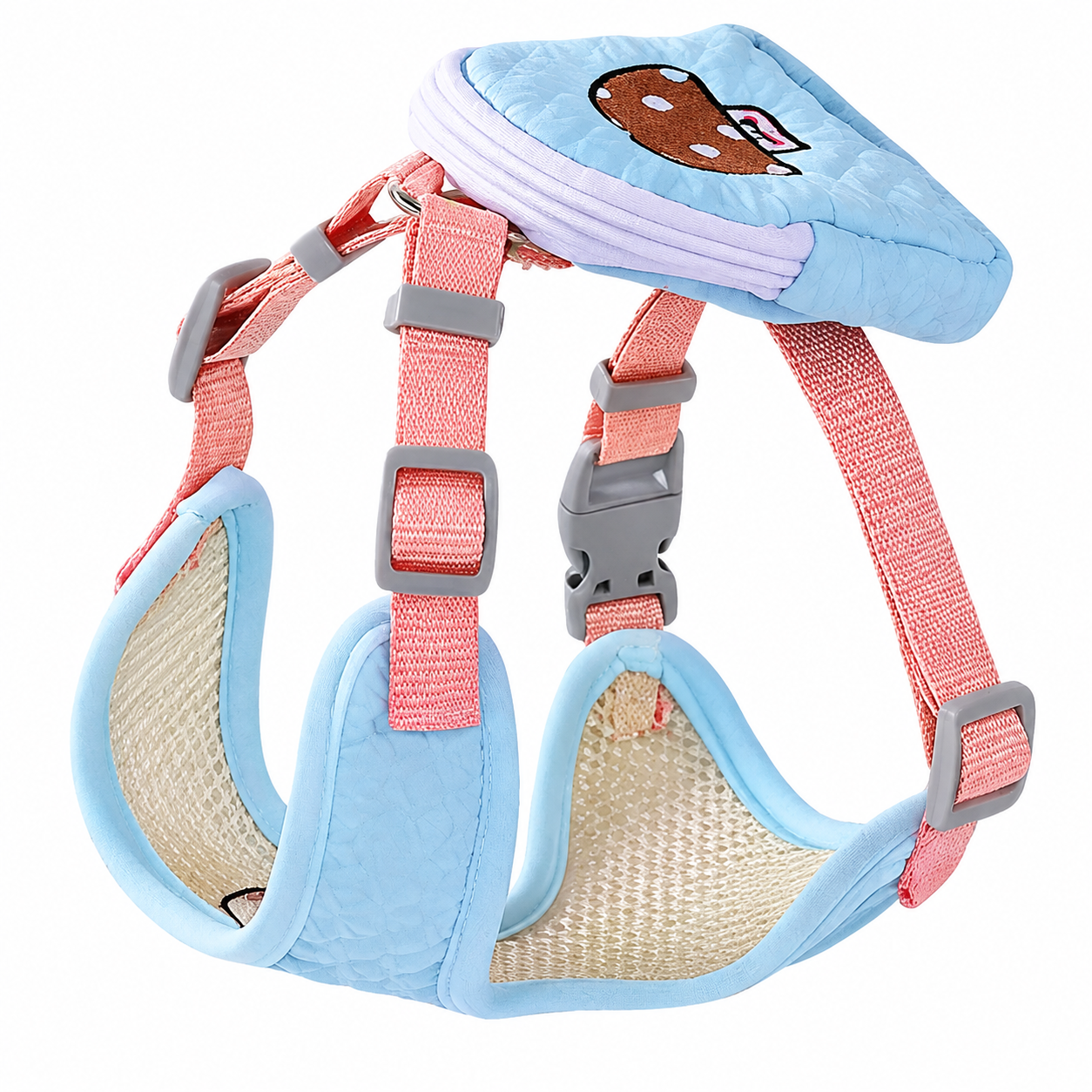 Wigglefolk Hunde-Geschirr mit Mini-Rucksack