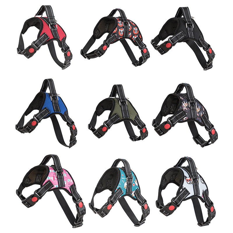 Retractable, escape-proof pet harness and leash for dogs