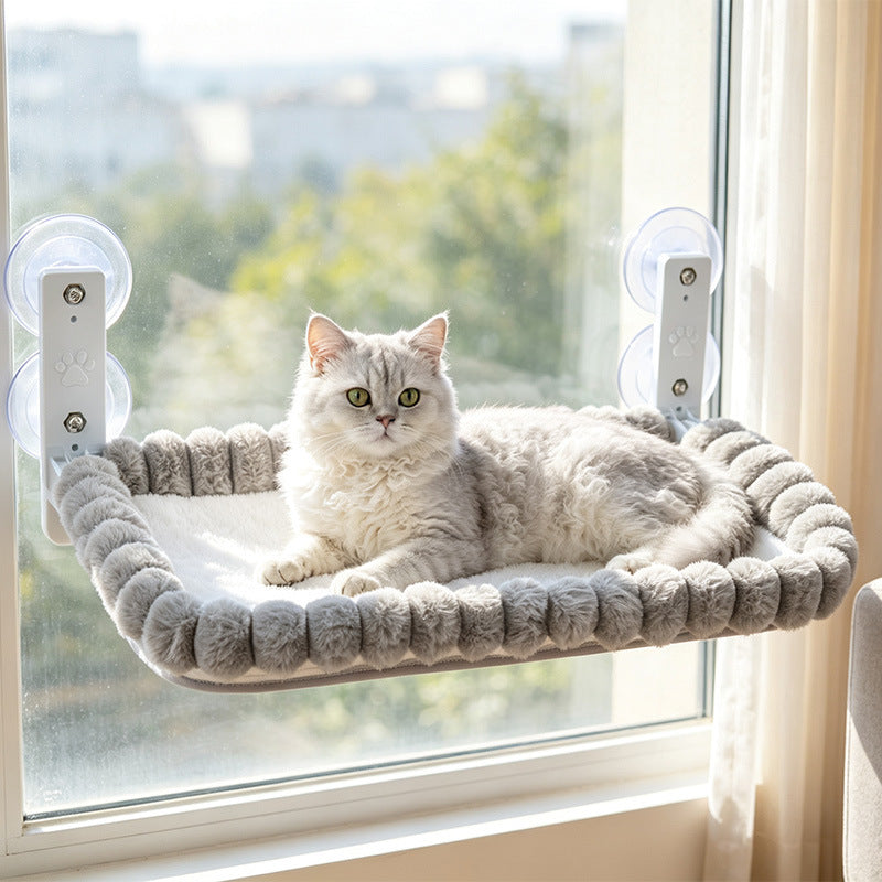 The cat hammock can be used anywhere.