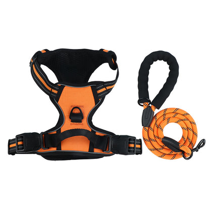 Reflective No-Pull Dog Harness and Leash Set – Vest-Style Harness for Large Dogs
