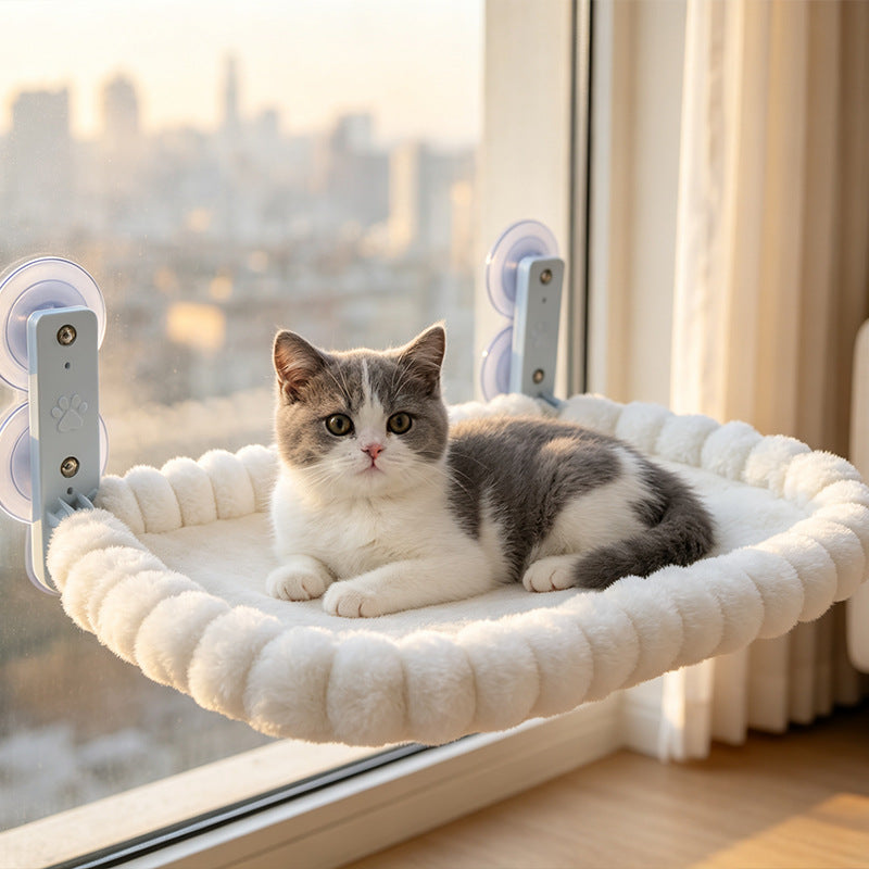 The cat hammock can be used anywhere.