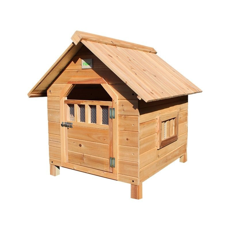 Outdoor Weatherproof Solid Wood Dog House