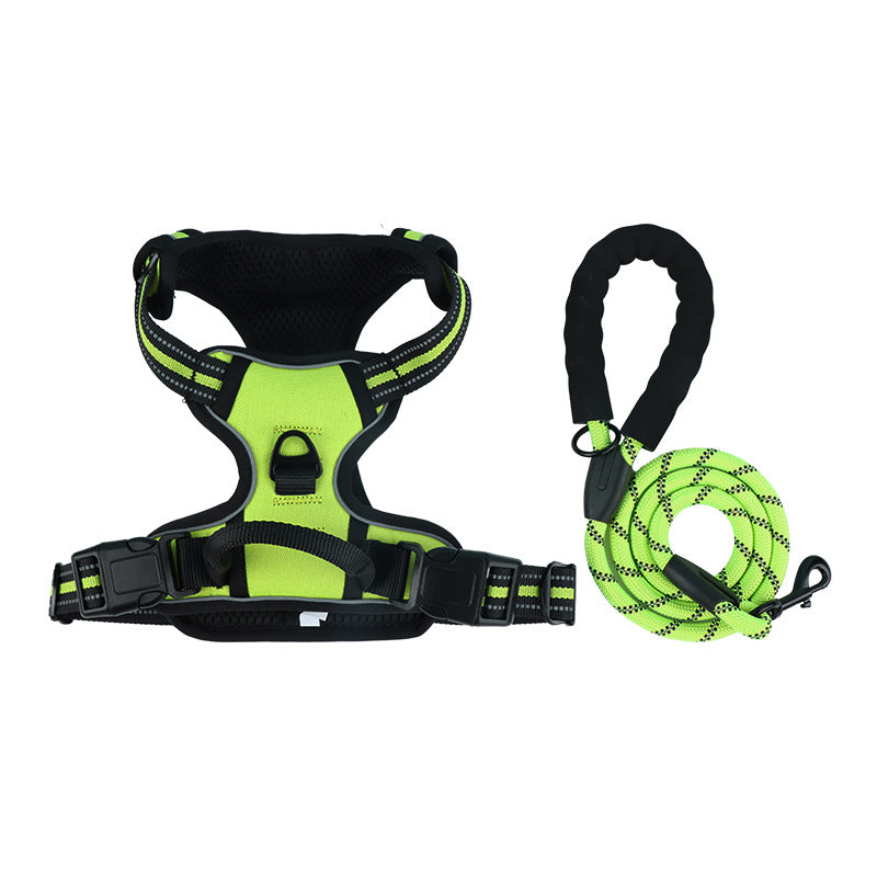 Reflective No-Pull Dog Harness and Leash Set – Vest-Style Harness for Large Dogs
