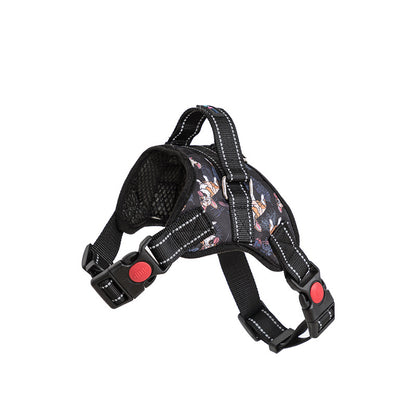 Retractable, escape-proof pet harness and leash for dogs