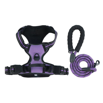 Reflective No-Pull Dog Harness and Leash Set – Vest-Style Harness for Large Dogs