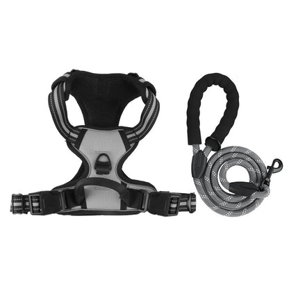Reflective No-Pull Dog Harness and Leash Set – Vest-Style Harness for Large Dogs