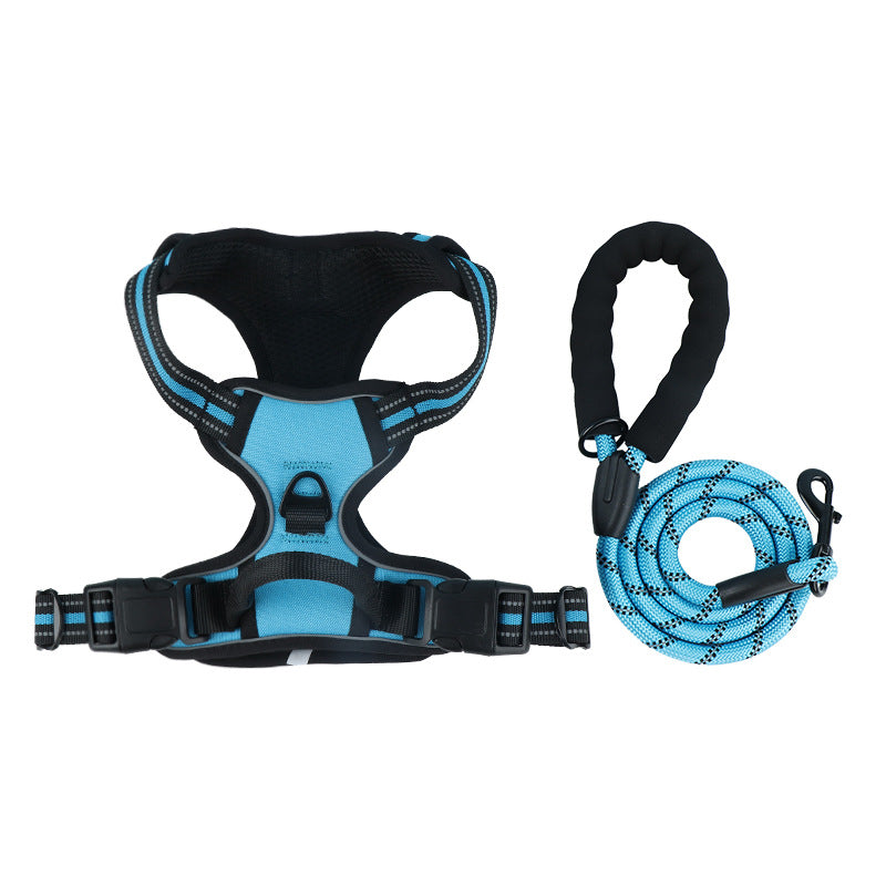 Reflective No-Pull Dog Harness and Leash Set – Vest-Style Harness for Large Dogs