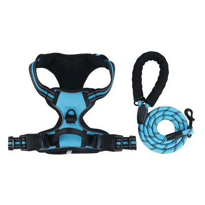 Reflective No-Pull Dog Harness and Leash Set – Vest-Style Harness for Large Dogs