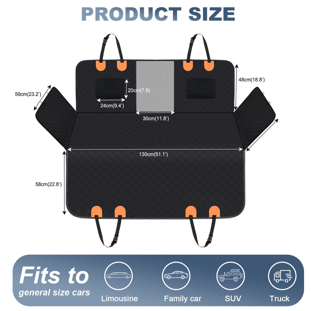 Waterproof and eco-friendly car seat mat for pets