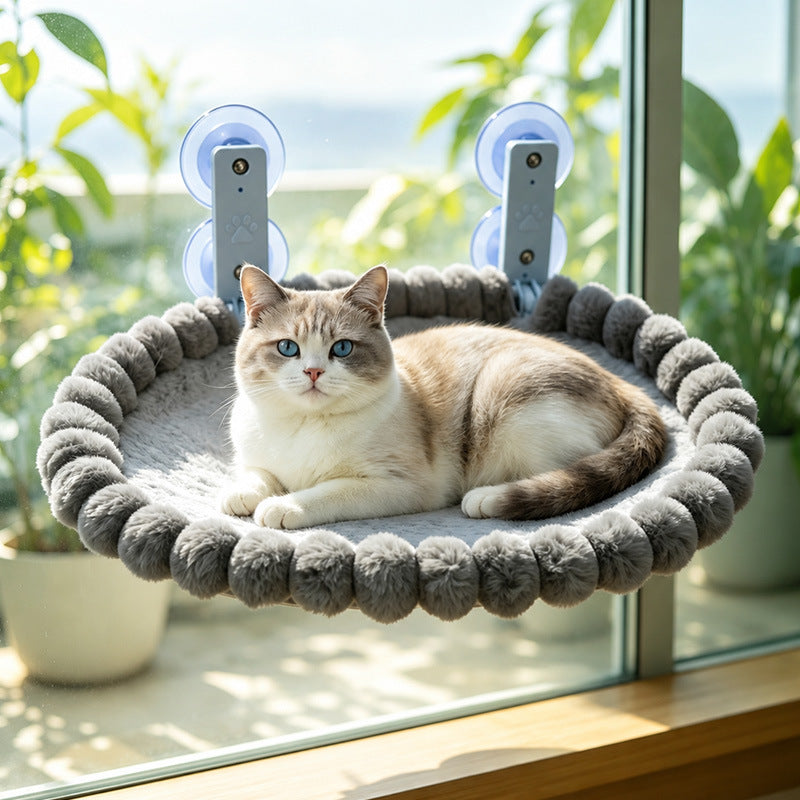 The cat hammock can be used anywhere.