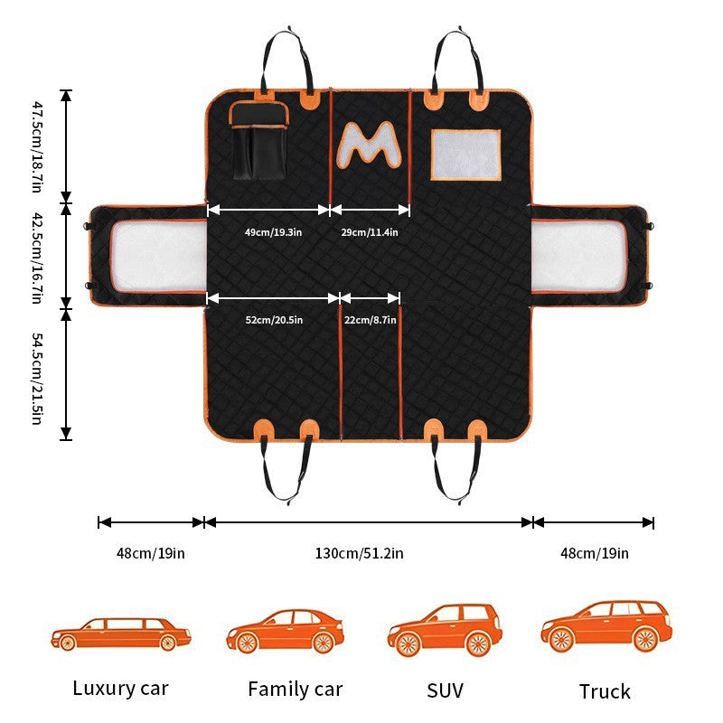 Waterproof and eco-friendly car seat mat for pets